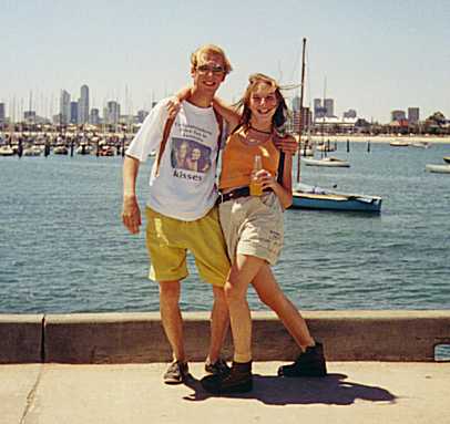 Charlotte en Freek Geurink at st. Kildat Beach